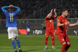 European Champions Italy will not play at the Qatar 2022 World Cup after North Macedonia knocked them out of the Playoffs with a last-gasp winner.