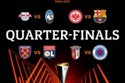 Barcelona to face German club in the Europa League quarter-finals. Find out UEFA Conference League fixtures too as the European knockout matches heat up.