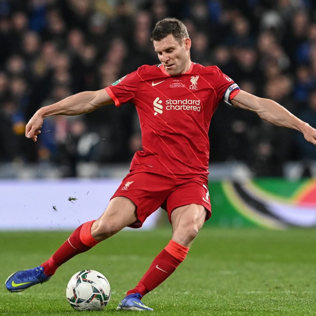 James Milner on the ball for Liverpool 2021/22