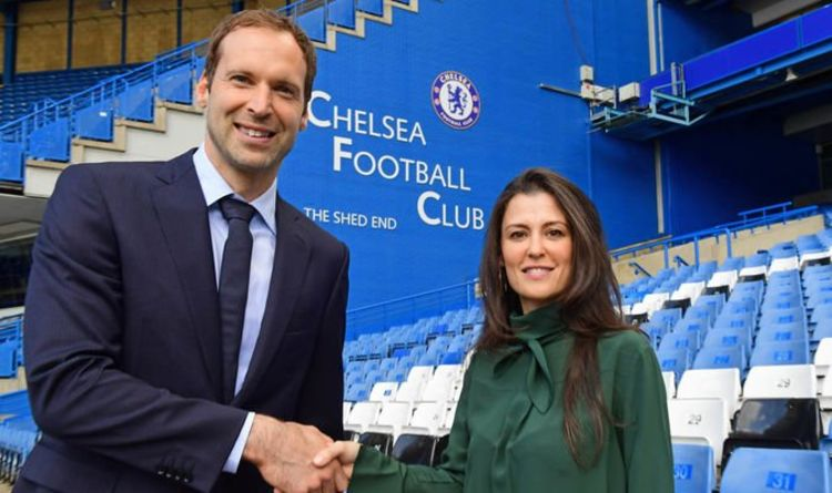 Chelsea miss Marina Granovskaia and Petr Cech