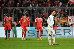Lionel Messi looking on in frustration as Bayern Munich beat PSG in the second leg of 2022/23 UEFA Champions League Round of 16 tie.
