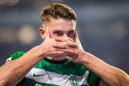 Viktor Gyokeres celebrating a goal for Sporting Lisbon