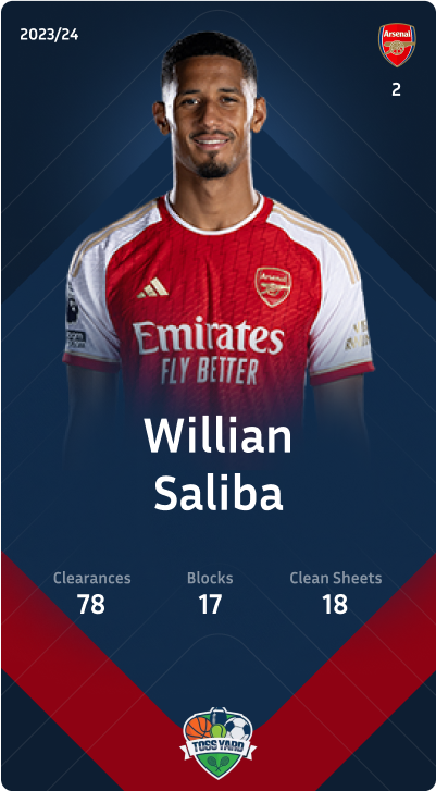 William Saliba - 2023/24 Premier League Team Of The Season