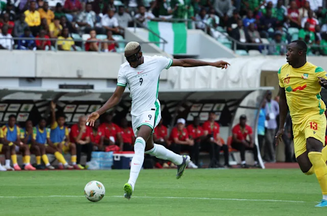 Victor Osimhen scored a hat-trick to help Nigeria beat Benin republic 4-0